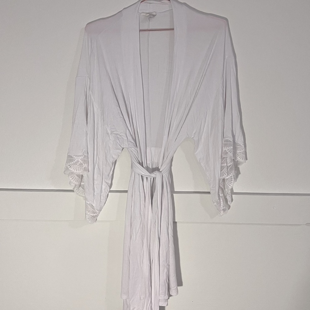 Eberjey Lace Trim Soft Robe